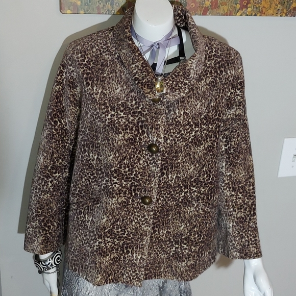 Talbots Tantalizing leopard print light Jacket - Picture 1 of 10